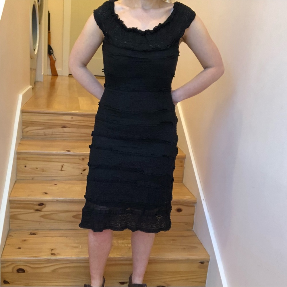 Black Lace Body Con Dress Small to Medium